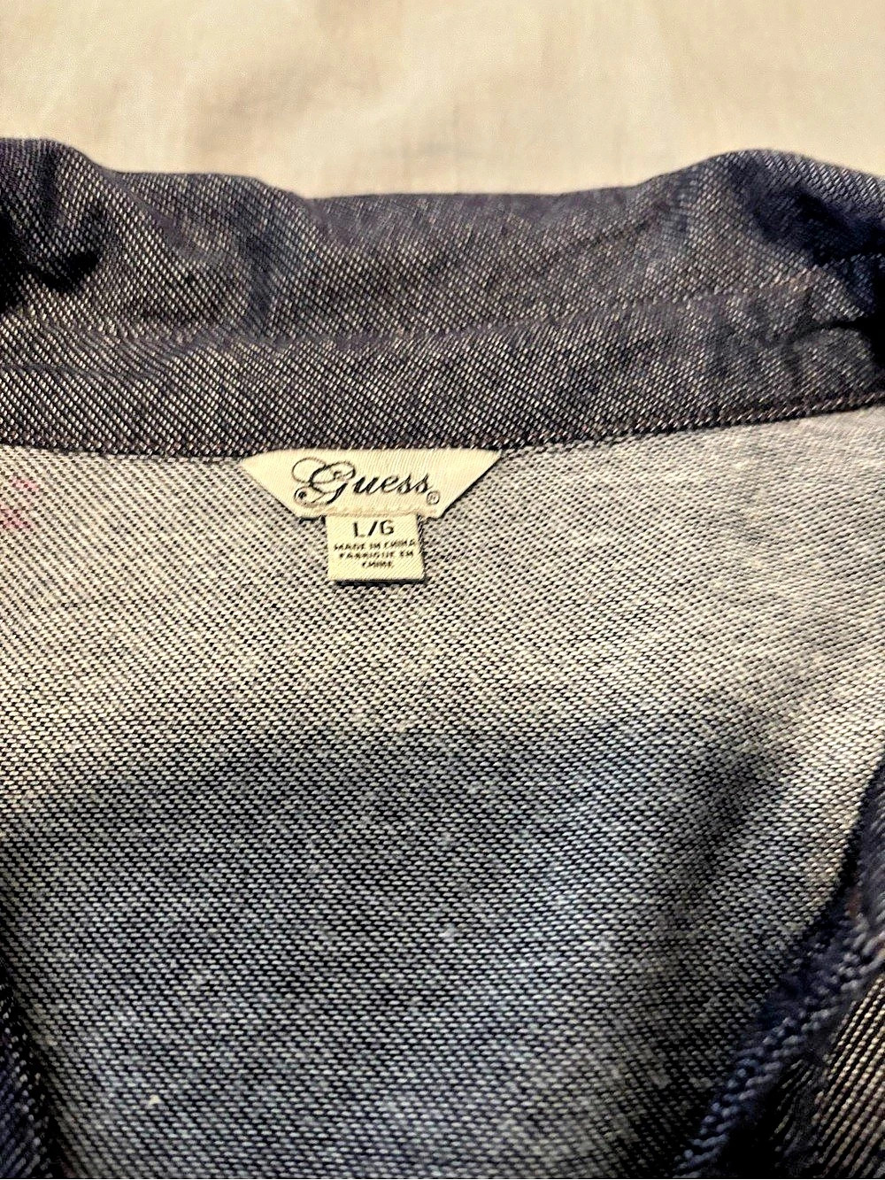 Vintage Guess  Fake Button Front Mini Dress in Gray Size Large - Picture 3 of 4